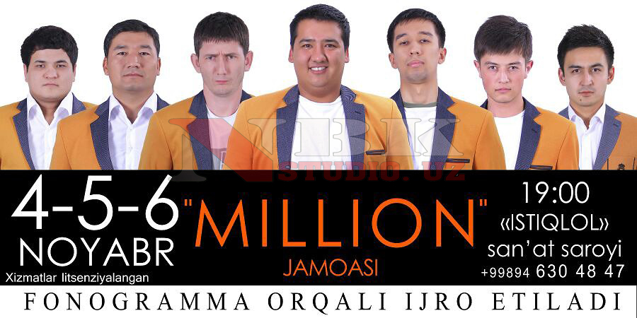 MILLION JAMOASI 4-5-6 NOYABR (KONSERT) TO'LIQ