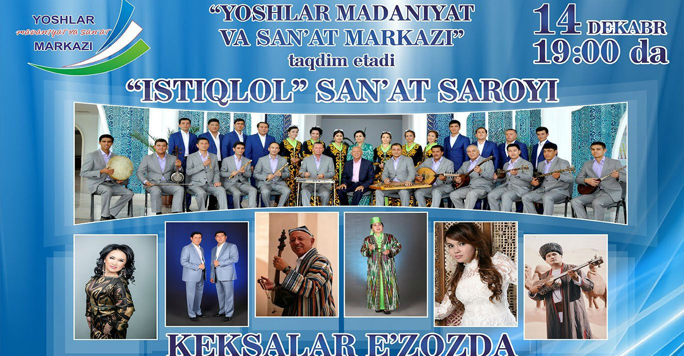 Afisha - Keksalarni ezozda maqom ansambli 14-dekabr konsert beradi (2015)